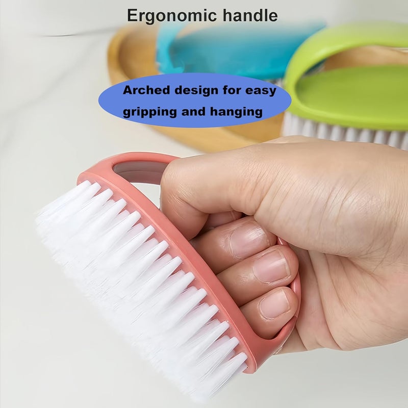 Ganganmax 2 Pack Scrubbing Brushes for Cleaning, Heavy Duty Scrub Brush Nylon Stiff Bristles,Scrubber Cleaner Brush for Bathroom,Showe,Sink,Kitchen,Bathtub,Floor,Multi-Purpose Cleaning Brush -Small Size - Image 4